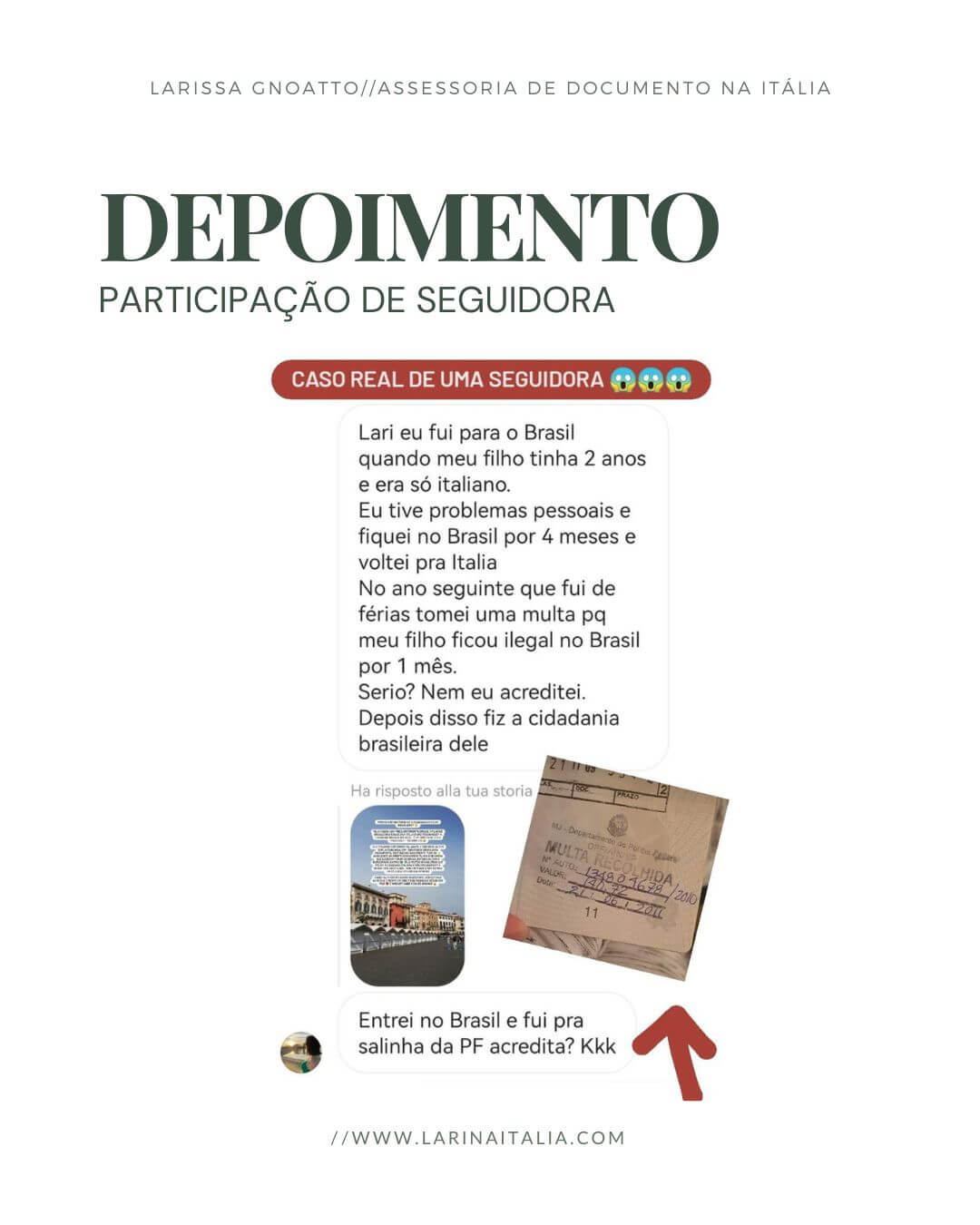 Depoimento - Filho nascido na Itália